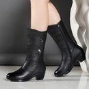 Bota Feminina Aurora Couro Legítimo/Promoção de Outono
