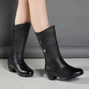 Bota Feminina Aurora Couro Legítimo/Promoção de Outono