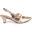 Sapato Feminino Slingback Salto Baixo - Elegância e conforto